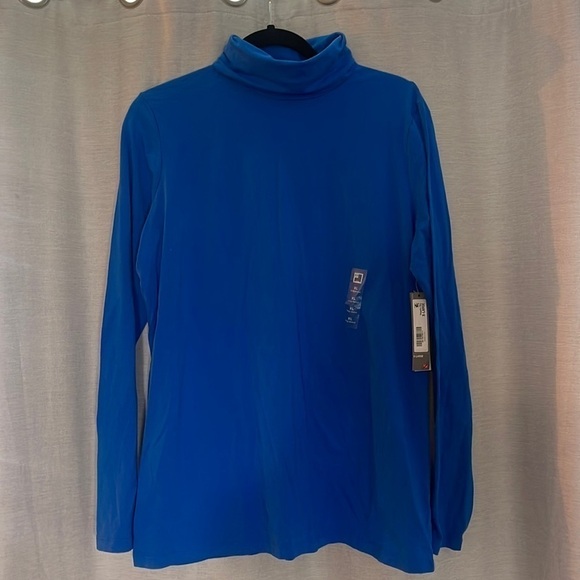 JCP BLUE TURTLE NECK LONG SLEEVE - Picture 1 of 4